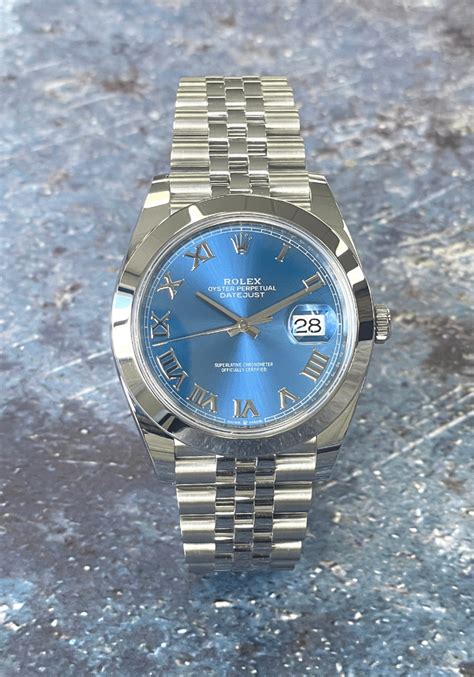 azzurro dial rolex|rolex datejust 41 reference 126300.